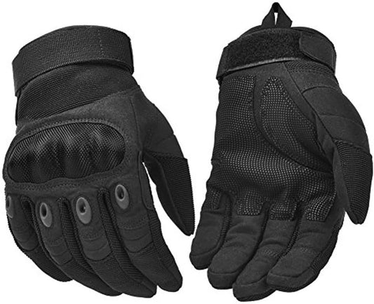 REEBOW GEAR Guantes tácticos para motocicletas, guantes de dedo completo, color negro